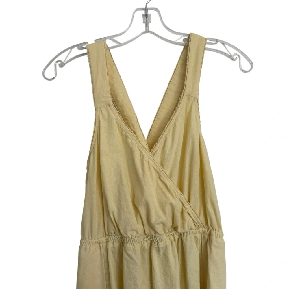 Butter Yellow Universal Thread Linen Blend Maxi Dress Medium - Picture 4 of 10
